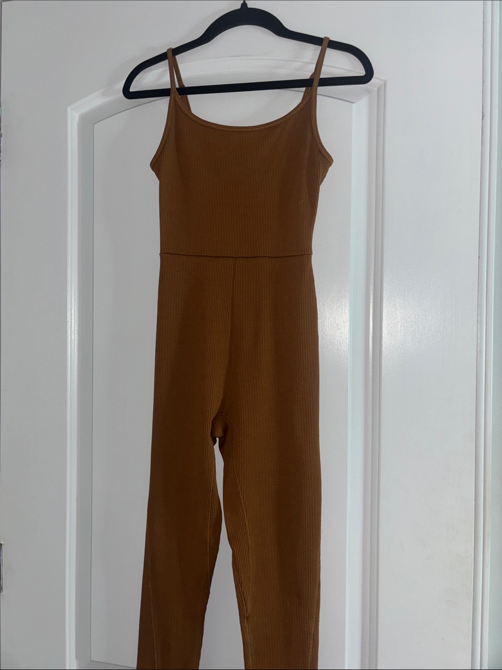 wild fable Ribbed Spaghetti-Strap Jumpsuit in Brown